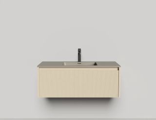 Подвесная тумба Salini Domino 27D110ONF 100см эмаль/фрезерованный фасад Onda Plus